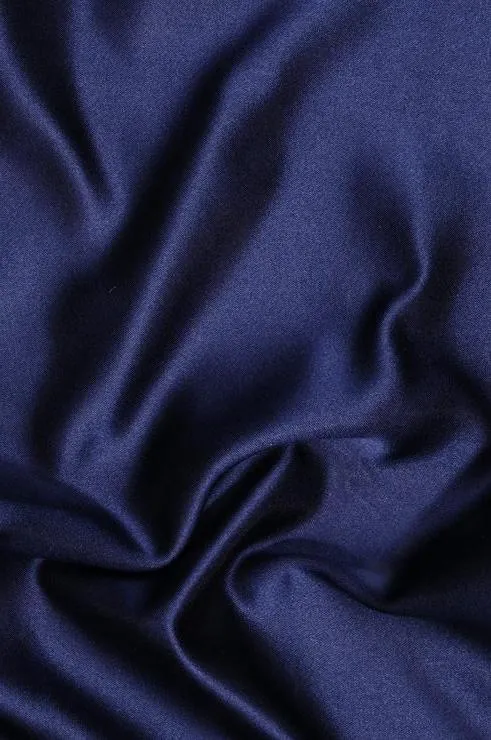 Navy Double Face Duchess Satin Fabric