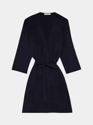 Navy Drape Bamboo Women's Robe