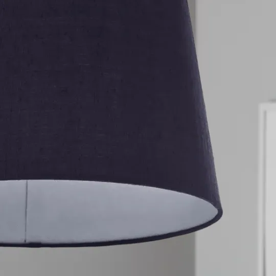 Navy Faux Silk Light Shade 30cm