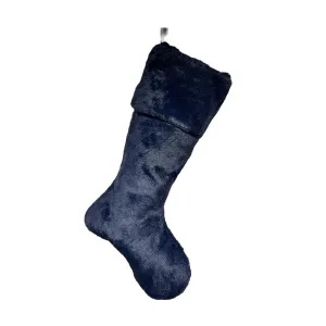 Navy Fur Stocking