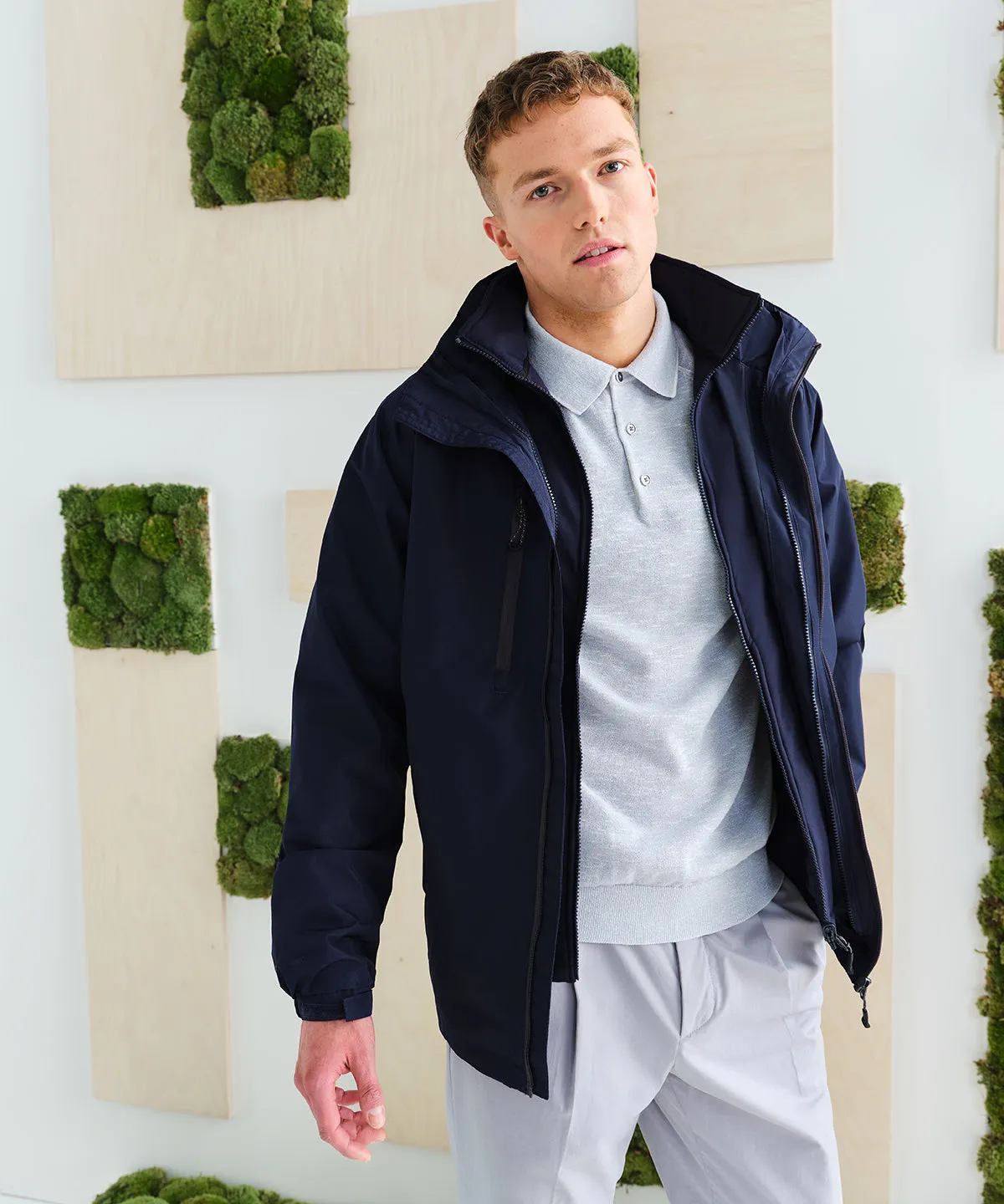 Navy - Honestly made recycled 3-in-1 jacket