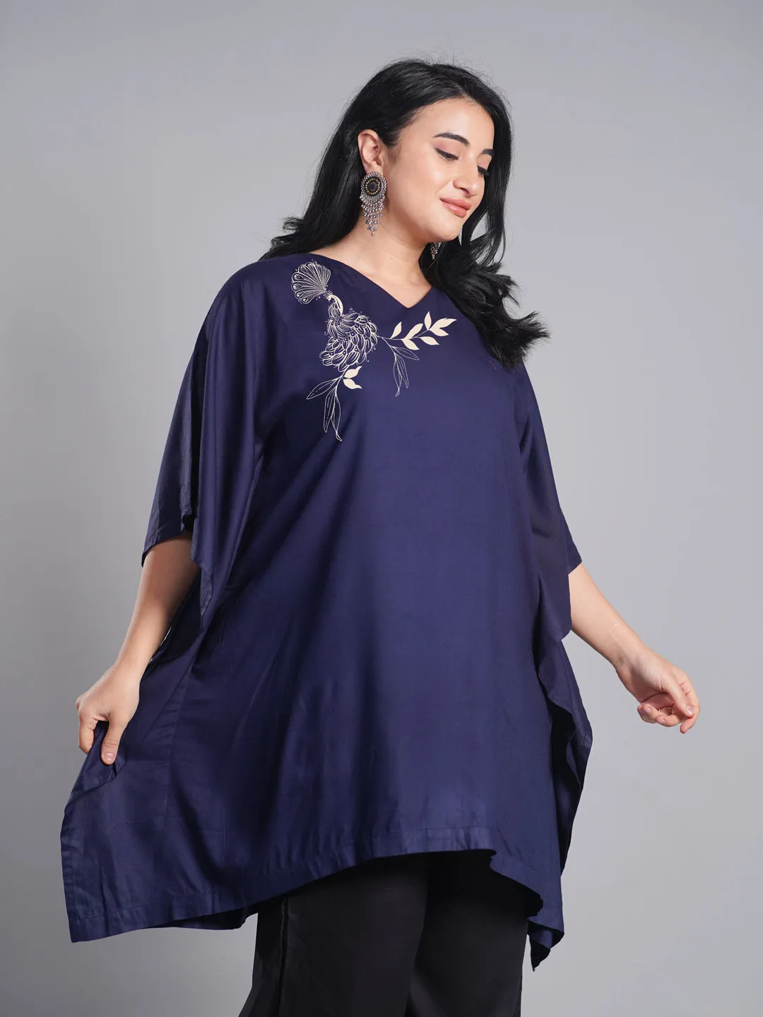 Navy Kaftan Kurta - Mayura