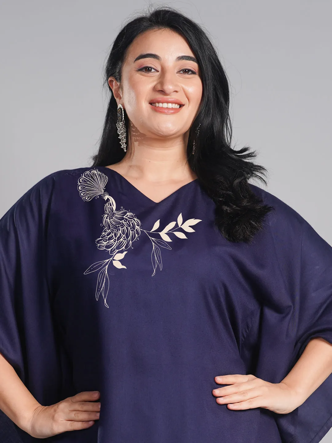 Navy Kaftan Kurta - Mayura