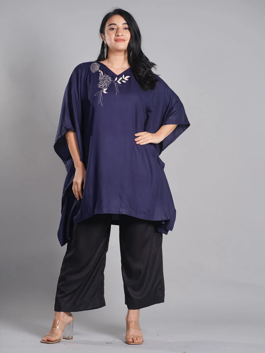 Navy Kaftan Kurta - Mayura