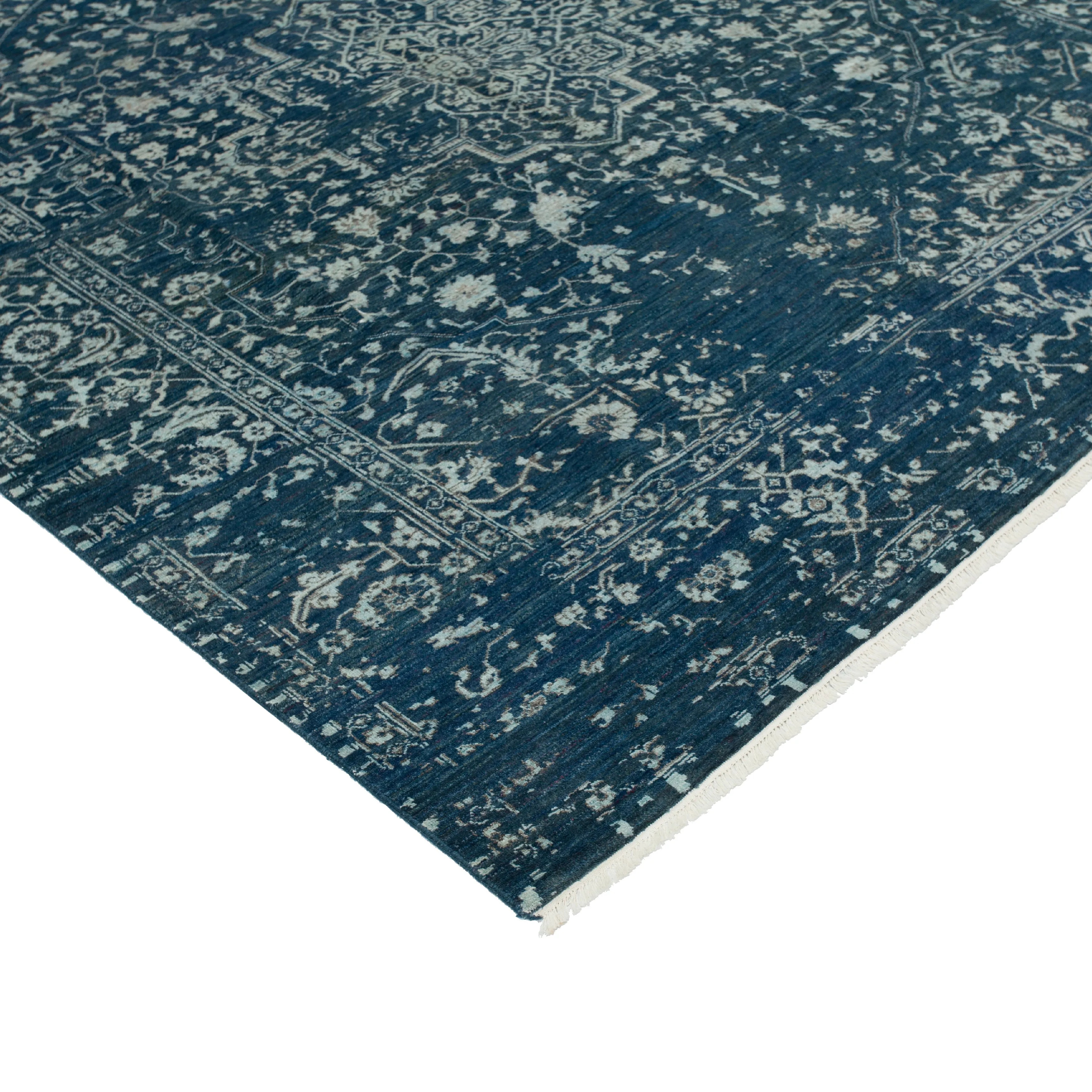 Navy Modern Wool Rug - 8'1" x 10'3"