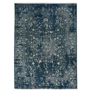 Navy Modern Wool Rug - 8'1" x 10'3"