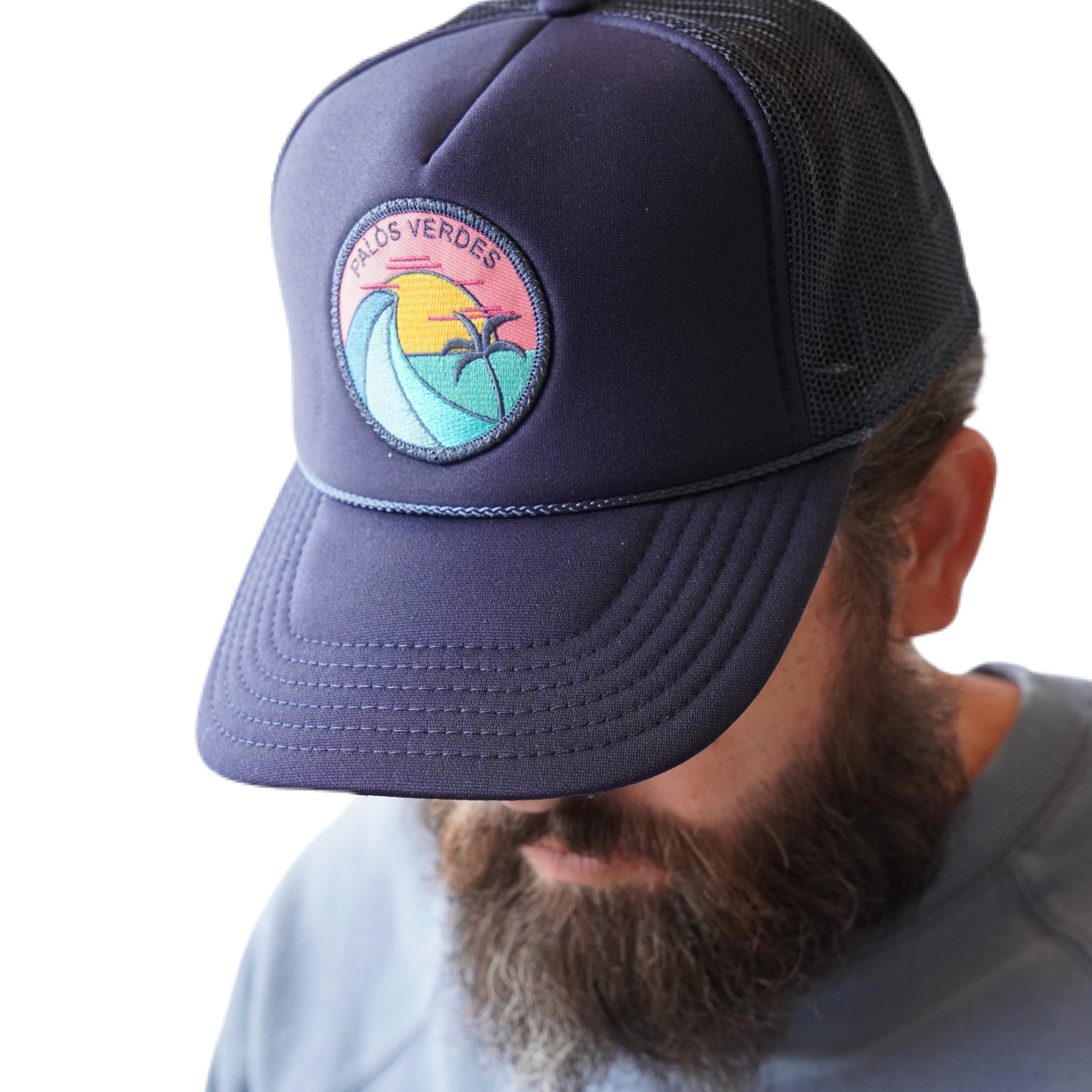 Navy Palos Verdes Hat (Wave Patch)