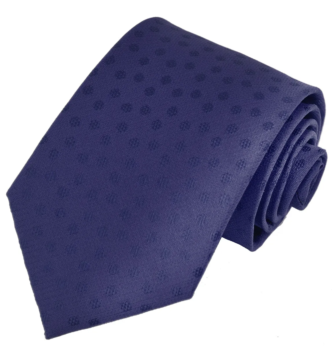 Navy Polka Dot Silk Tie and Pocket Square