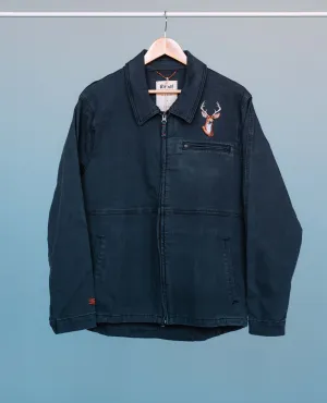 Navy Utility Jacket - Buck Embroidery