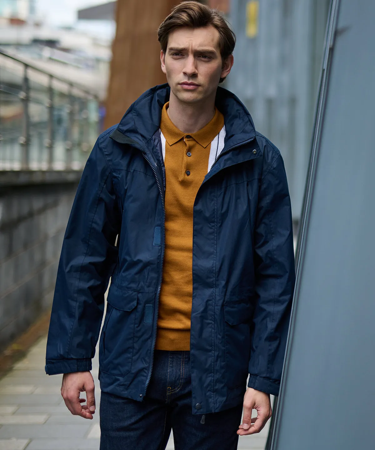 Navy - Vertex III microfibre jacket