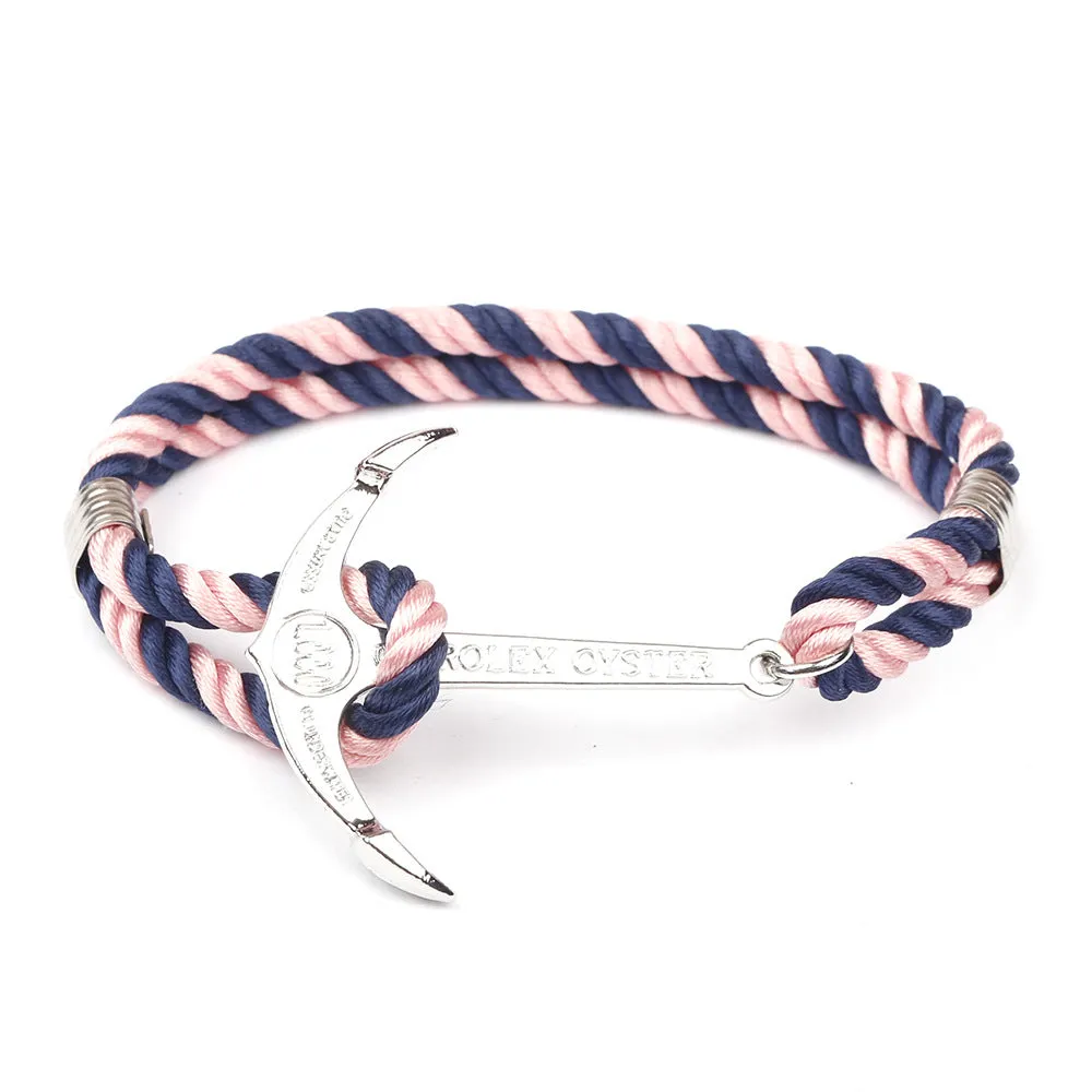 Navy Wind Fish Hook Anchor Bracelet