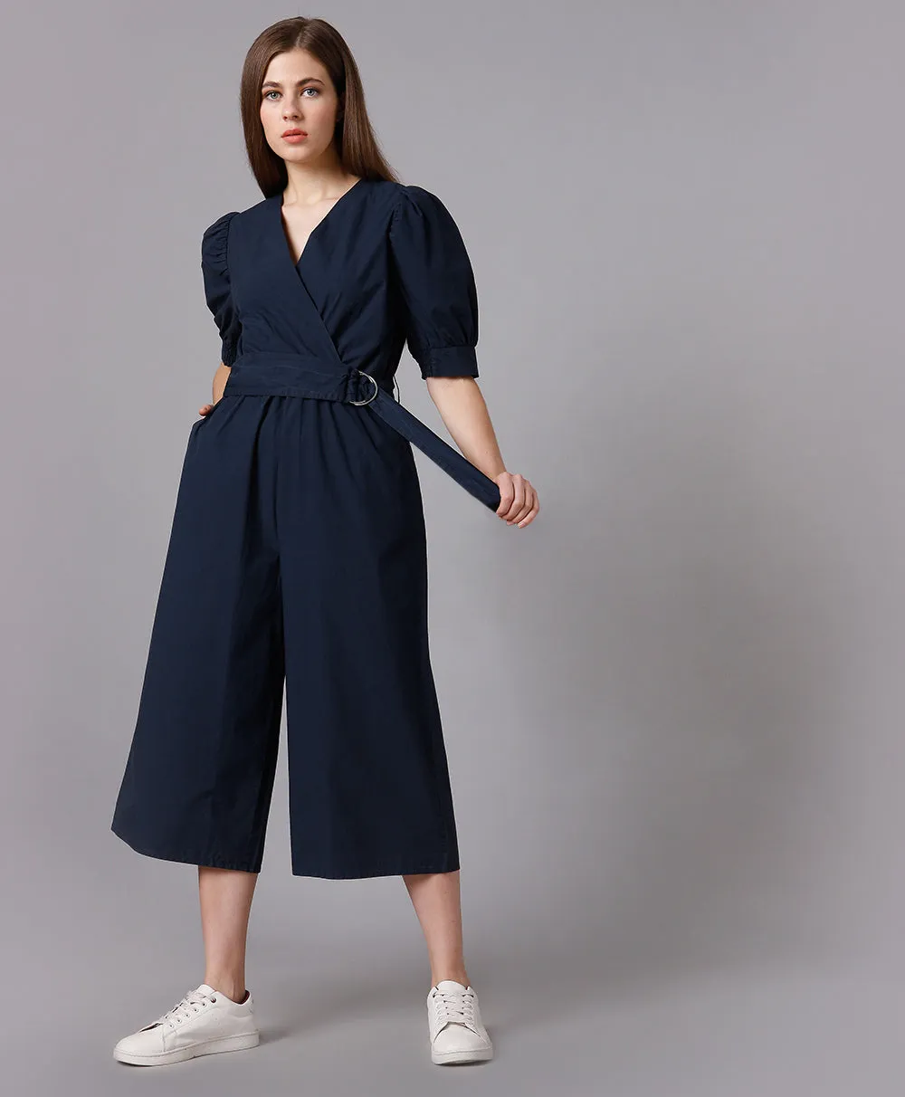 Navy Wrap Jumpsuit