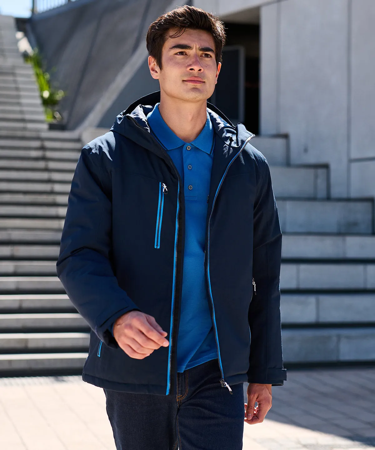 Navy/French Blue - Navigate waterproof insulated jacket