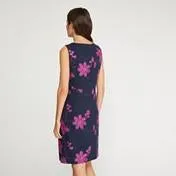 Navy/Hot Pink Embroidered Shift Dress