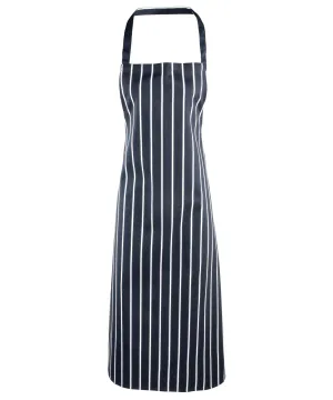 Navy/White - Striped bib apron