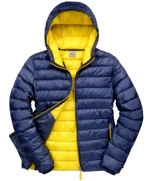 Navy/Yellow - Urban snow bird hooded jacket