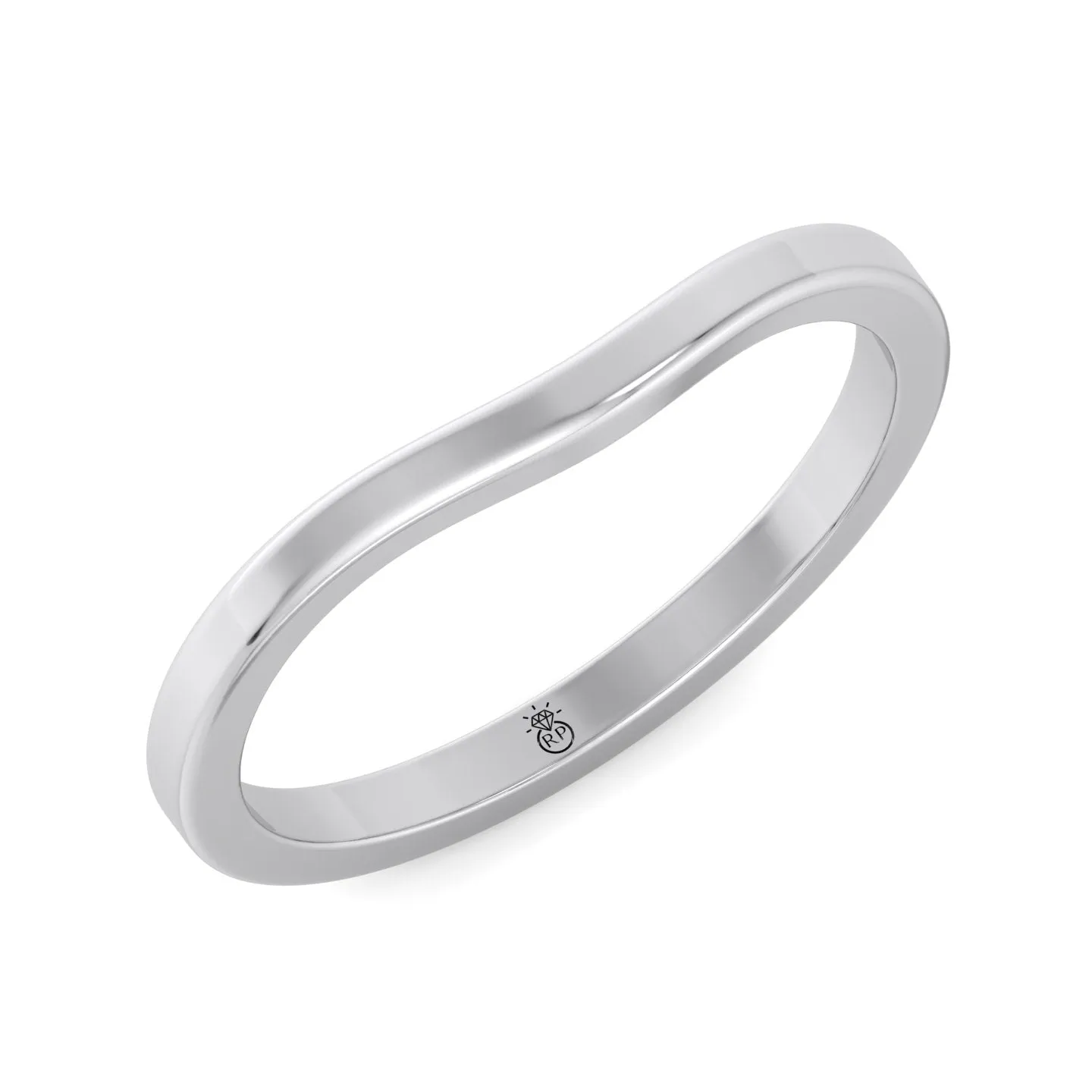 Naxos - 3mm Plain Wedding Band with Curve