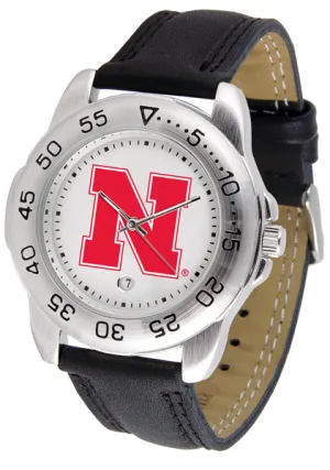 Nebraska Cornhuskers Sport Leather Men’s Watch