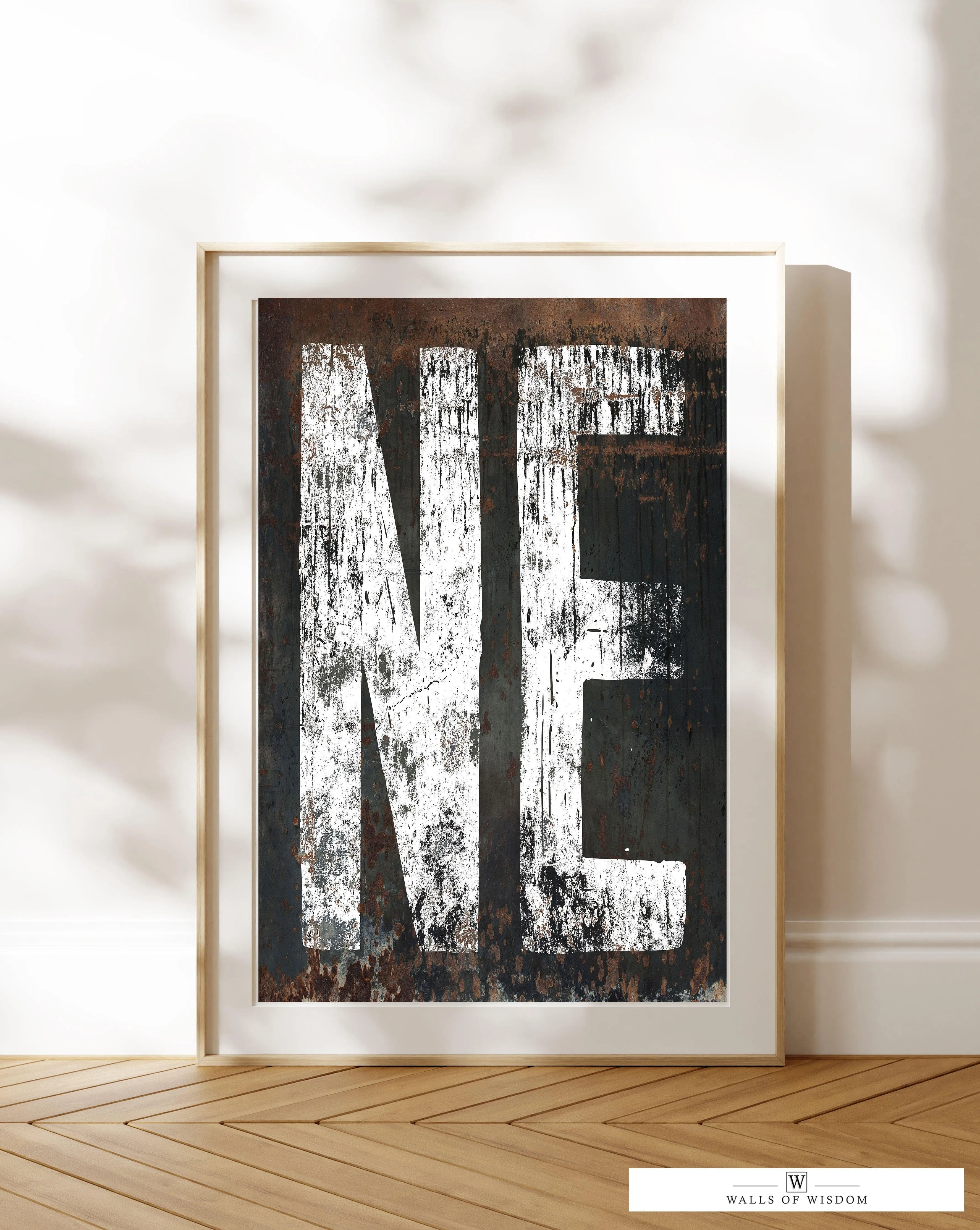 Nebraska Home State Poster Print - NE State Sign Southwestern Style Rustic Print Wall Art