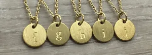 Necklace - Letter Medallion - F or G