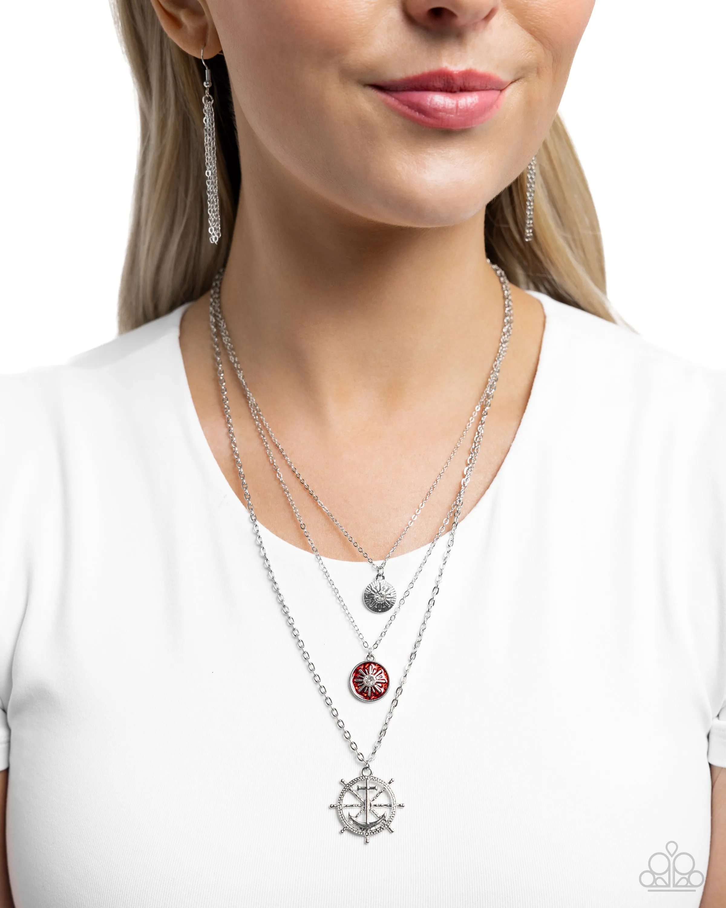 Necklaces Anchor Arrangement - Red N038