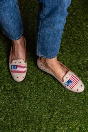 Needlepoint Loafer in American Flag