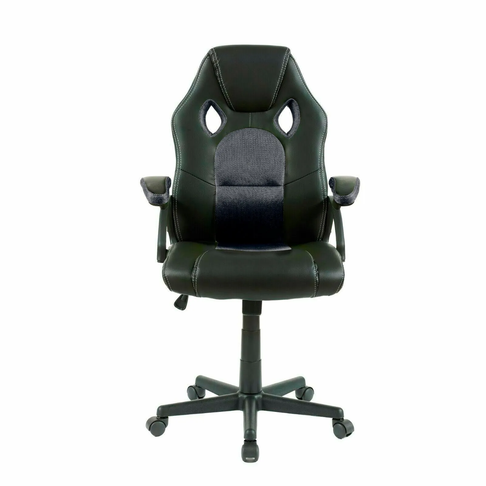 Neo Grey/Black Leather Mesh PC Office Chair