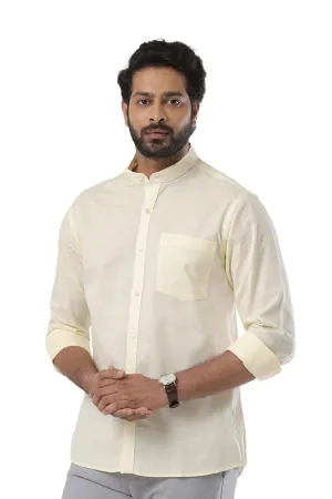 Neo - Light Yellow Formal Shirt For Men | Ariser