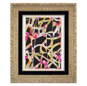 Neon Collage on golden Frame