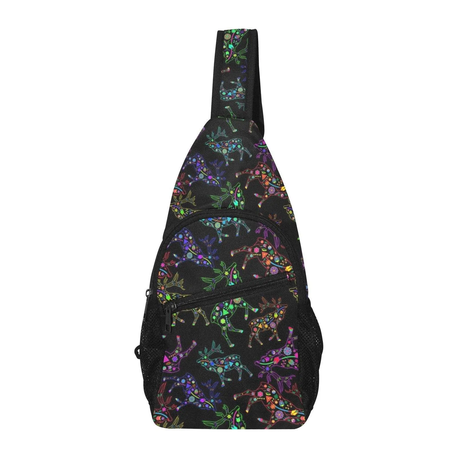 Neon Floral Elks Chest Bag