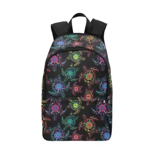 Neon Floral Turtles Backpack for Adult