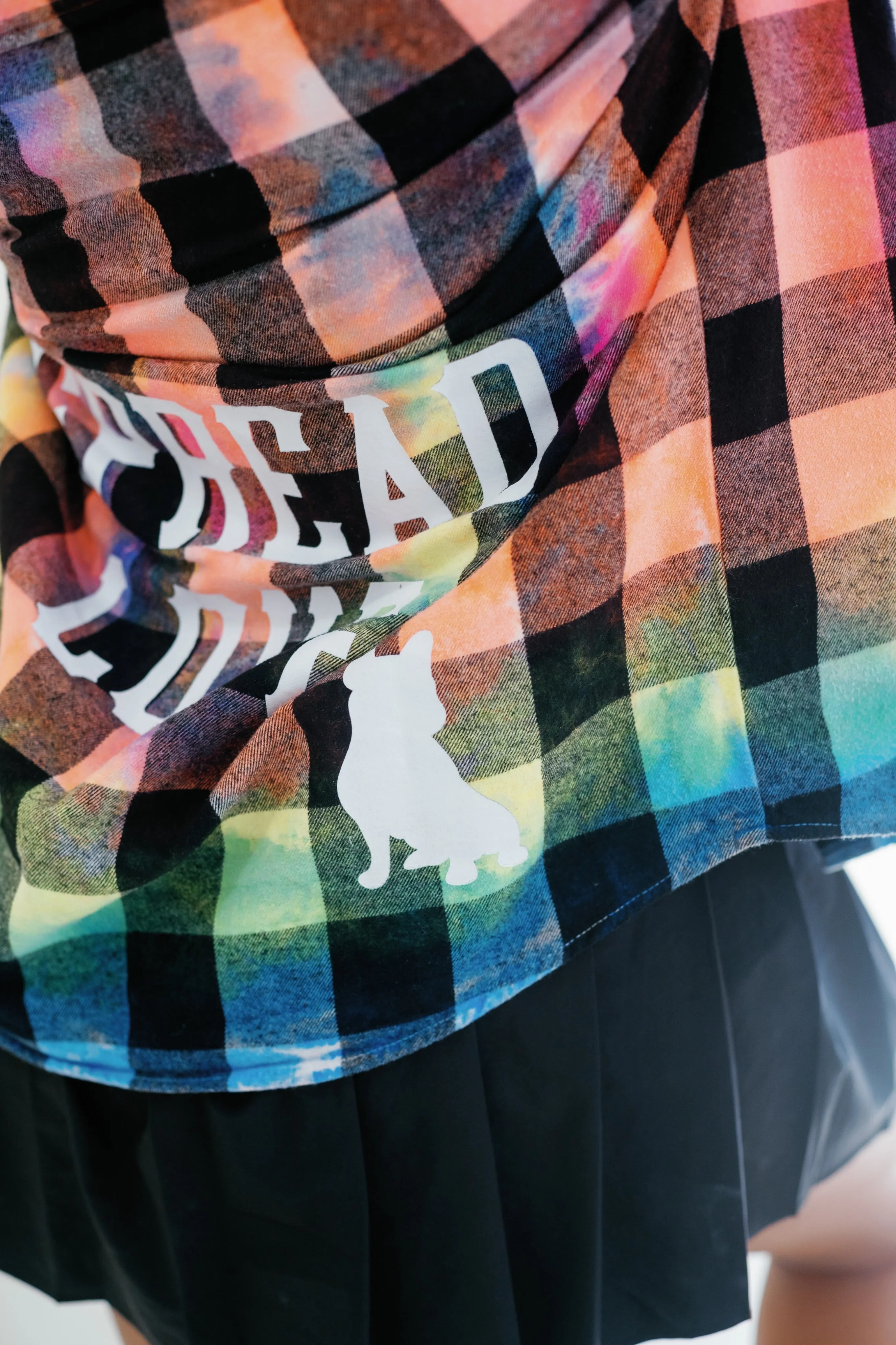 Neon Tie Dye Flannel