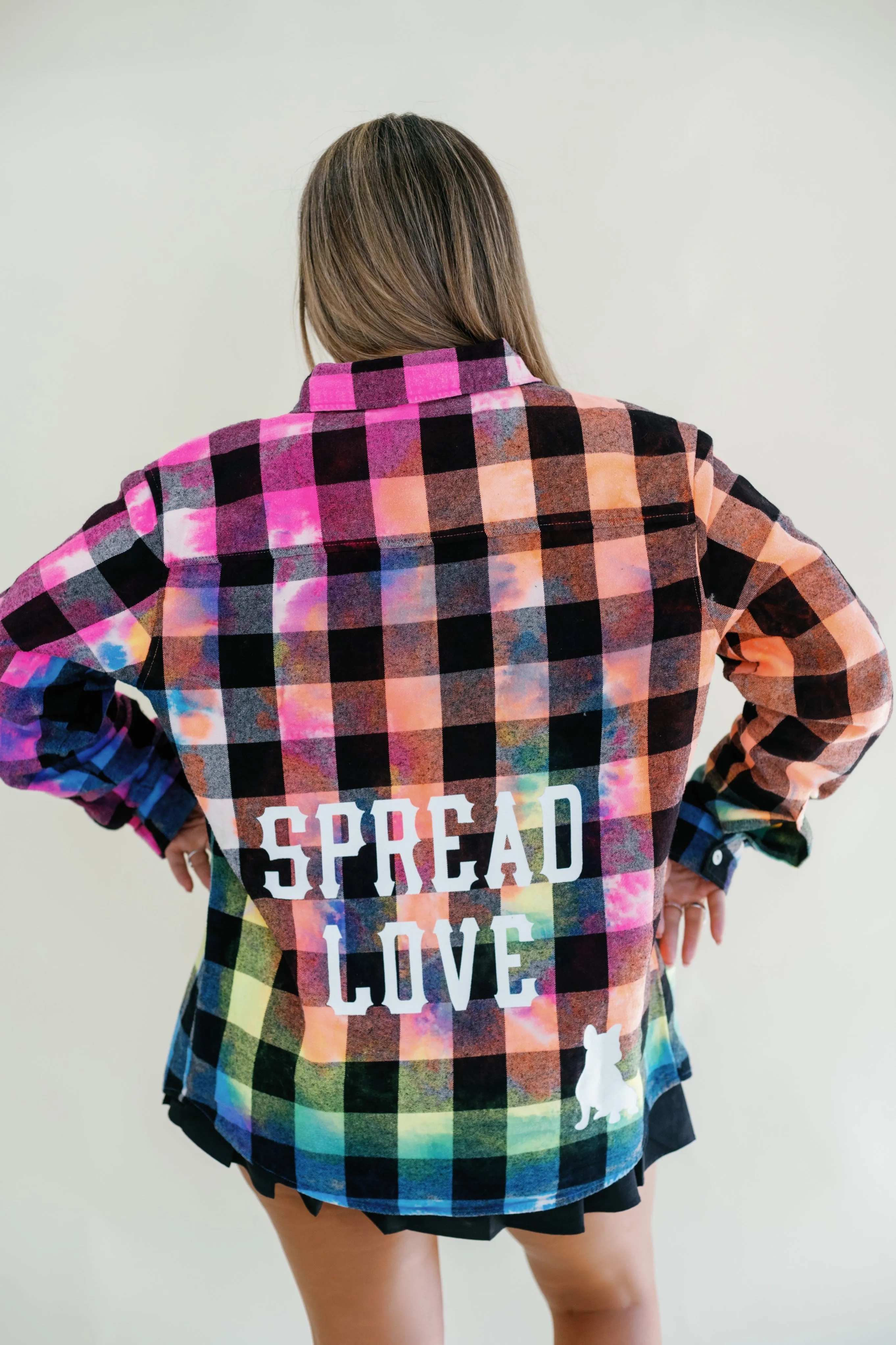 Neon Tie Dye Flannel