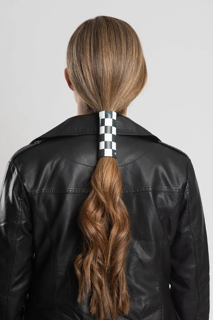 Neoprene Checkered Race Flag Hair GloveÂ®