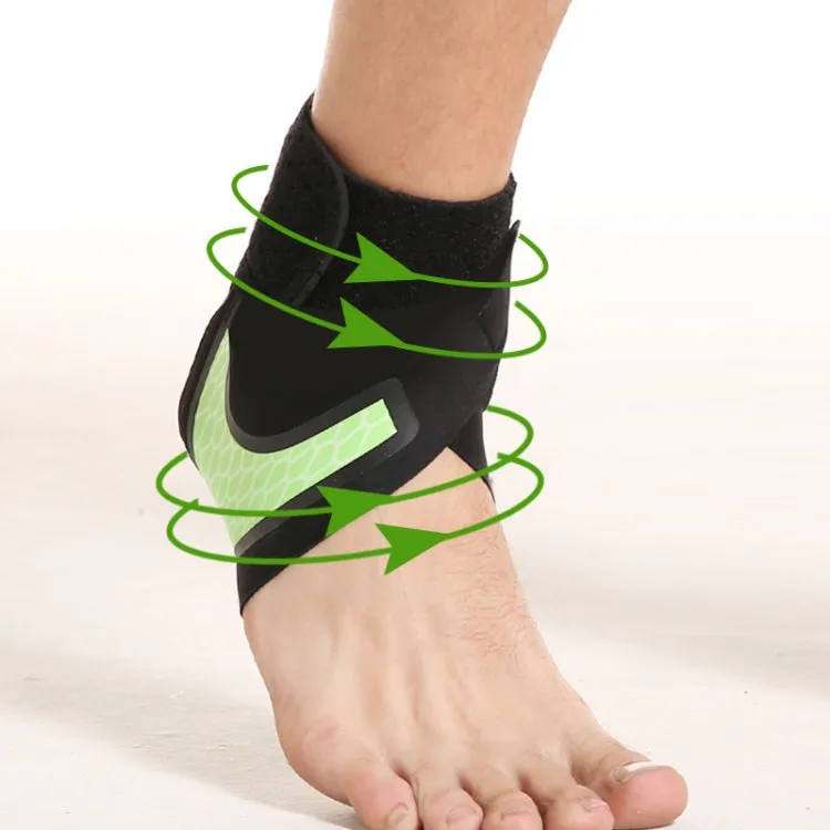 Neoprene Sports Ankle Support Ankle Compression Fixed Support Protective Strap, Specification: Right Foot (Green)