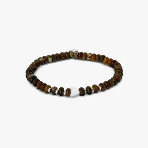 Nepal Nugget Beaded Bracelet With Brown Agate