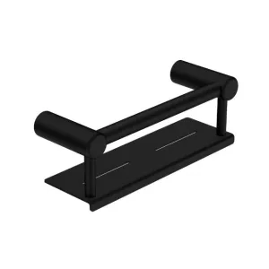 Nero Mecca Care 25mm Grab Rail With Shelf 300mm Matte Black