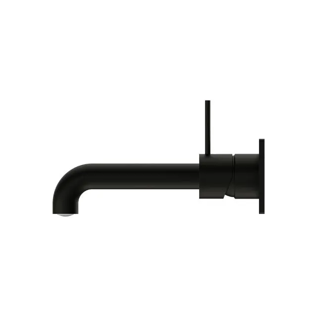 Nero Mecca Wall Basin/Bath Mixer Handle Up 120mm Matte Black