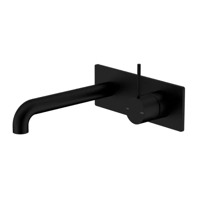 Nero Mecca Wall Basin/Bath Mixer Handle Up 120mm Matte Black