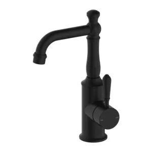 Nero York Basin Mixer With Metal Lever Matte Black