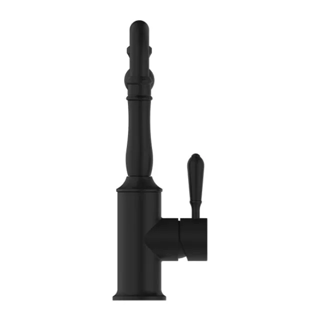 Nero York Kitchen Mixer Hook Spout With Metal Lever Matte Black