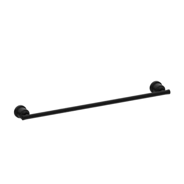 Nero York Single Towel Rail 600mm Matte Black