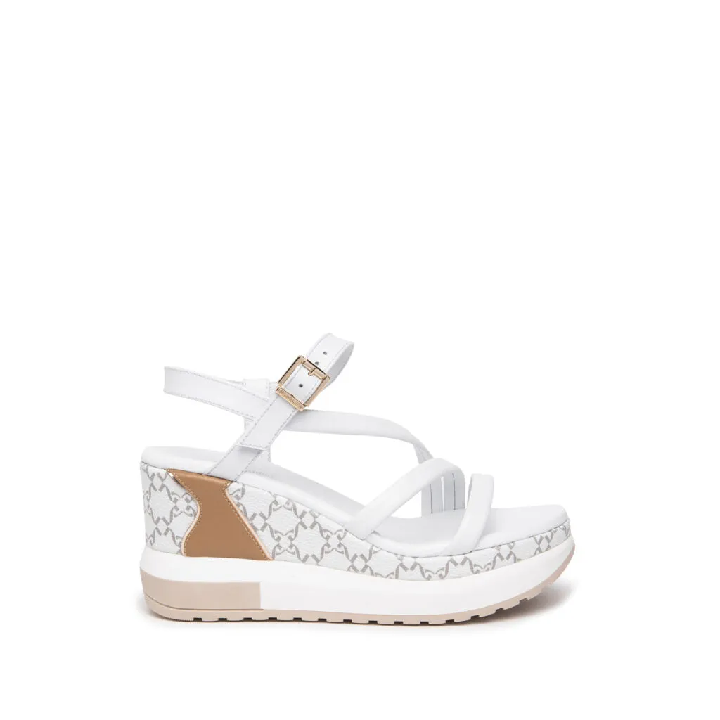 NeroGiardini Leather Wedge in White