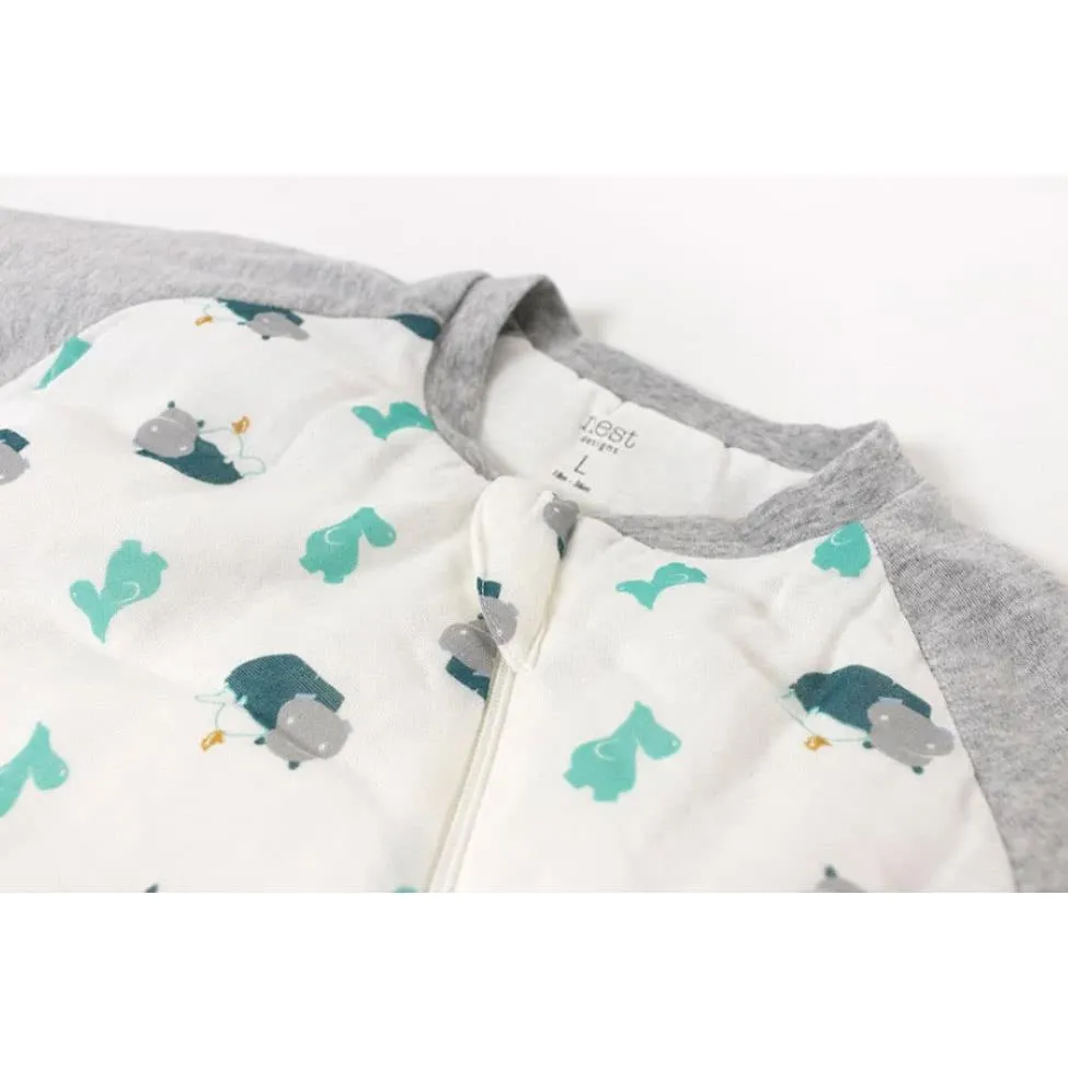 Nest Designs Raglan Bamboo Cozy Sleep Bag 2.5 Tog - Hippo Bird