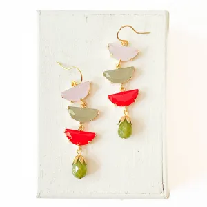 Nest Pretty Things | Long Colorful Half Moon Earrings