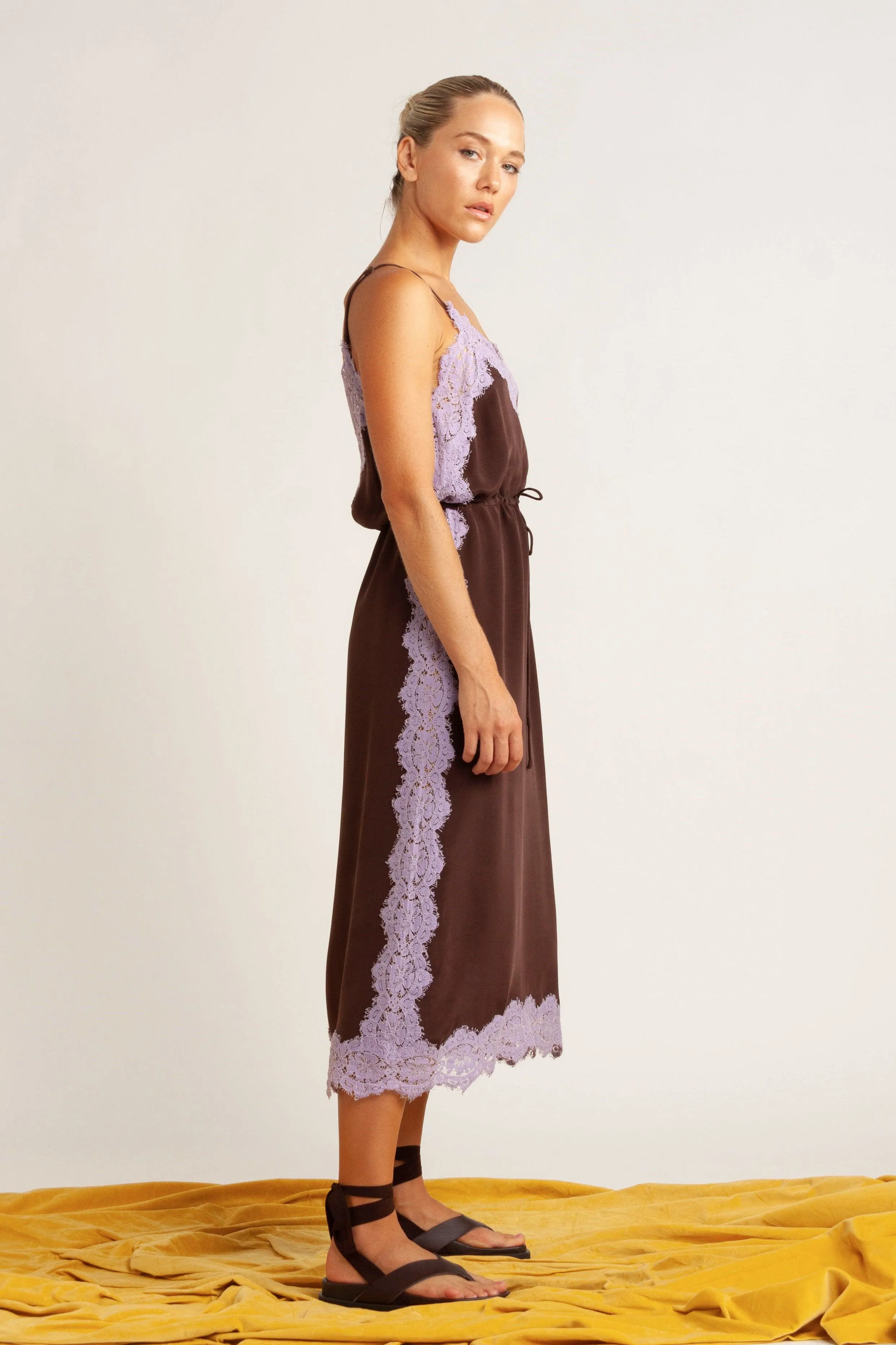 Nettie Silk & Lace Cami Dress