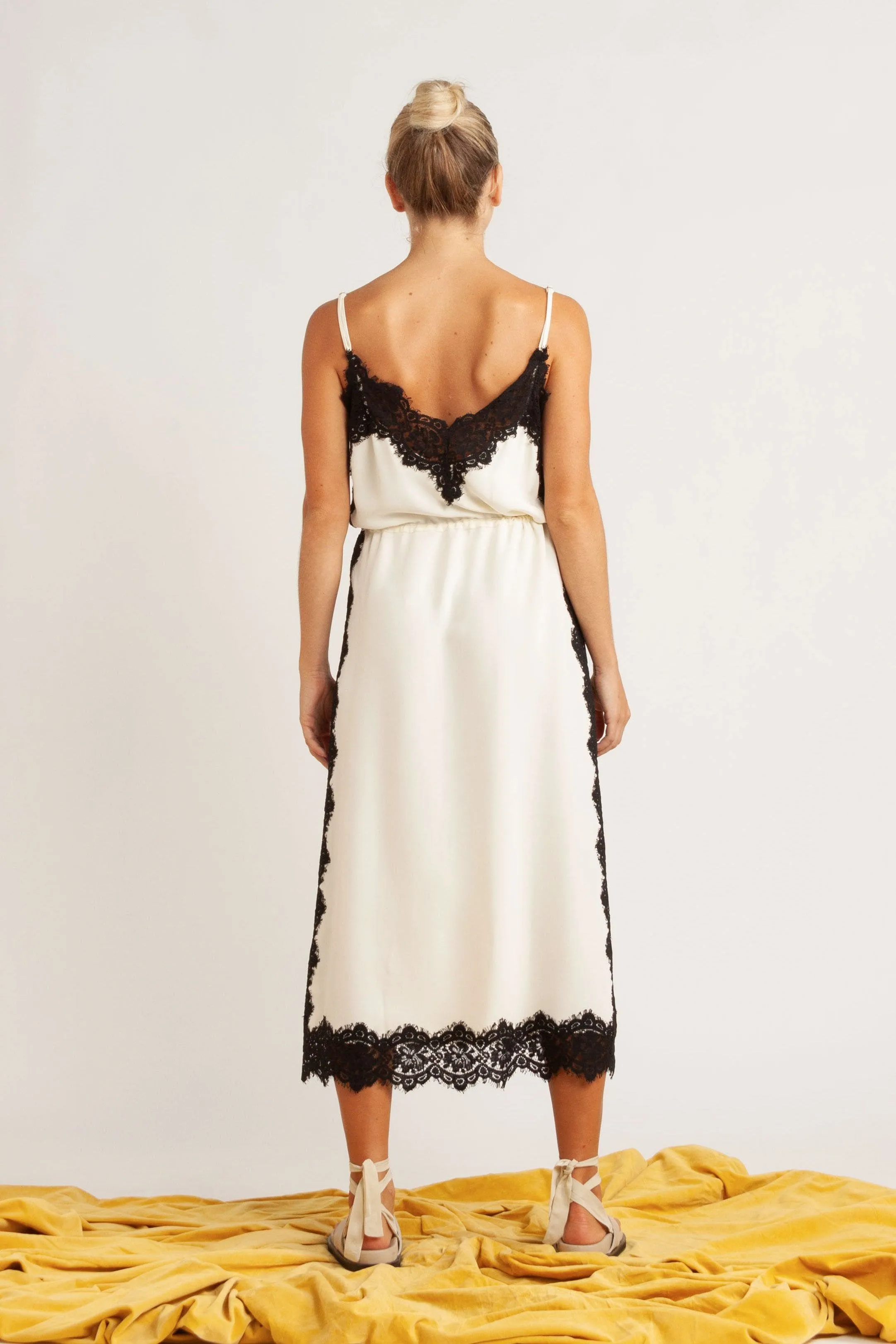 Nettie Silk & Lace Cami Dress