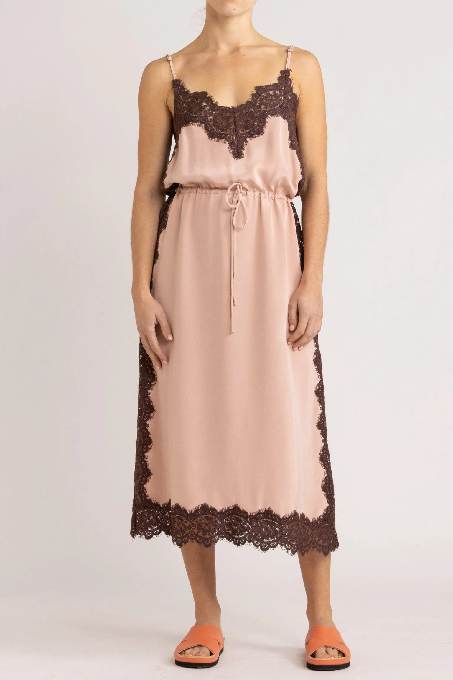 Nettie Silk & Lace Cami Dress