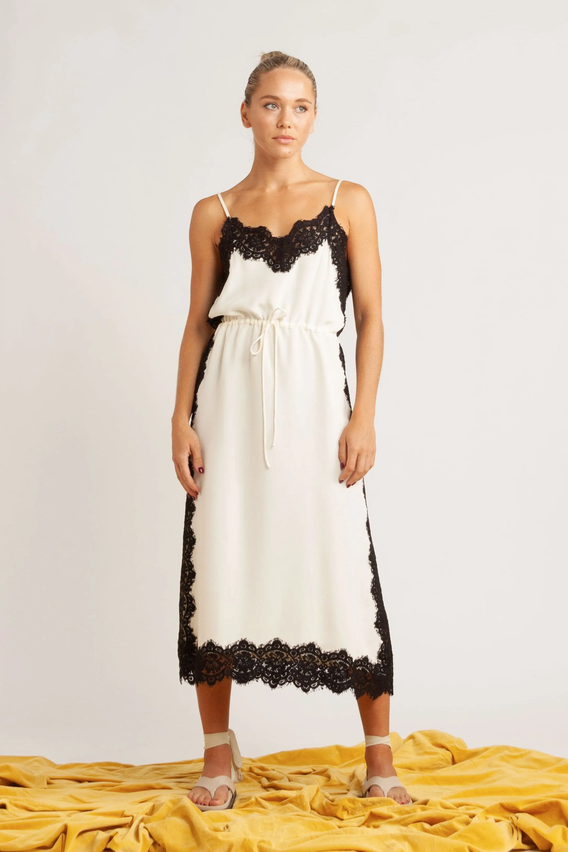 Nettie Silk & Lace Cami Dress