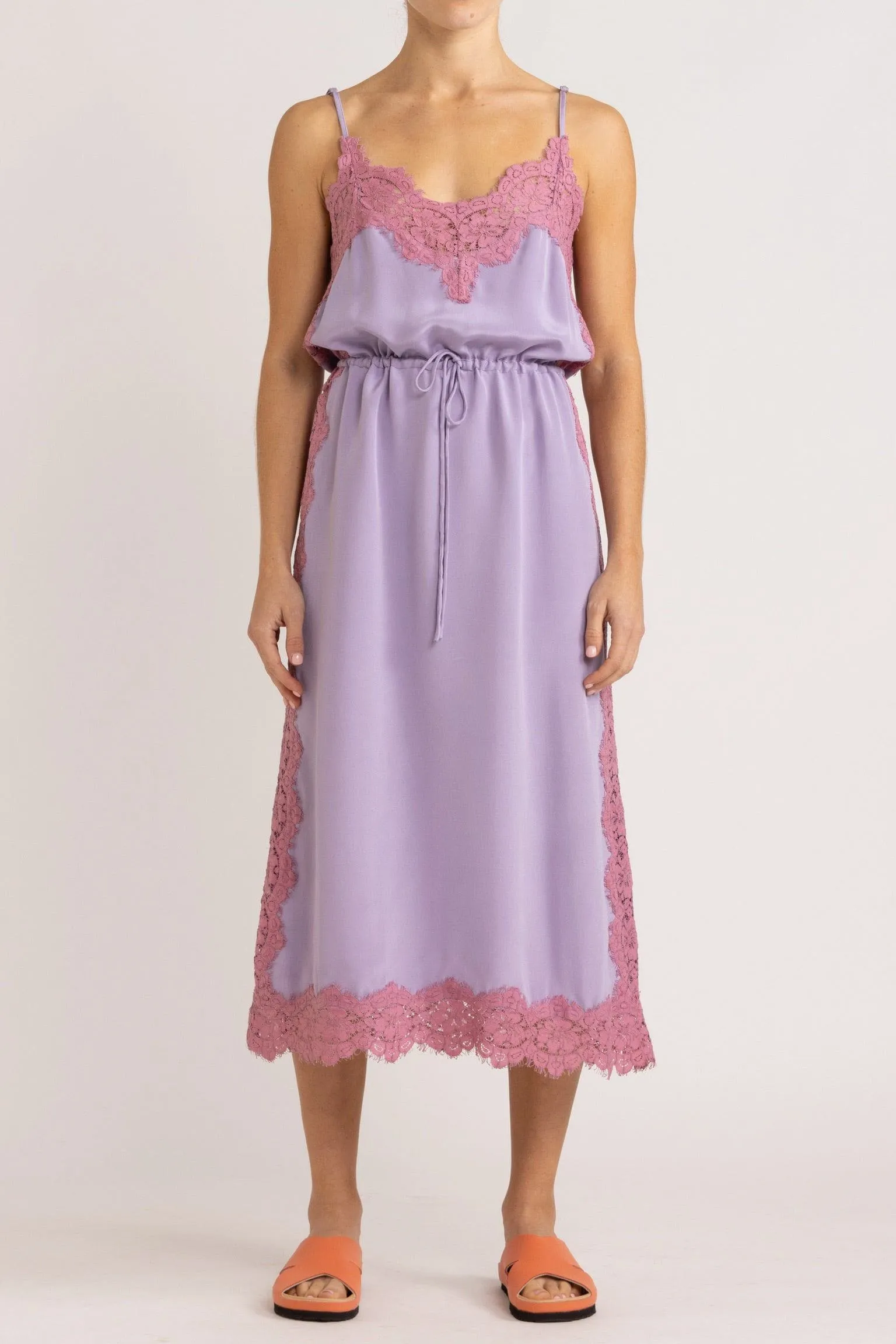 Nettie Silk & Lace Cami Dress